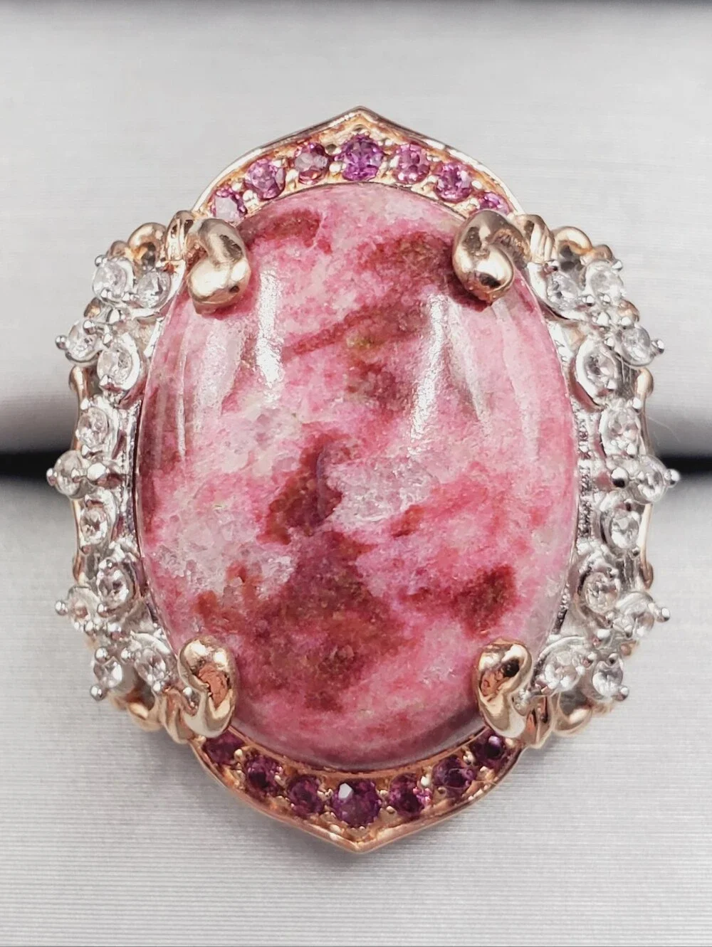 Norwegian Thulite Rose Gold | Platinum | 925 Sterling Silver Statement Ring